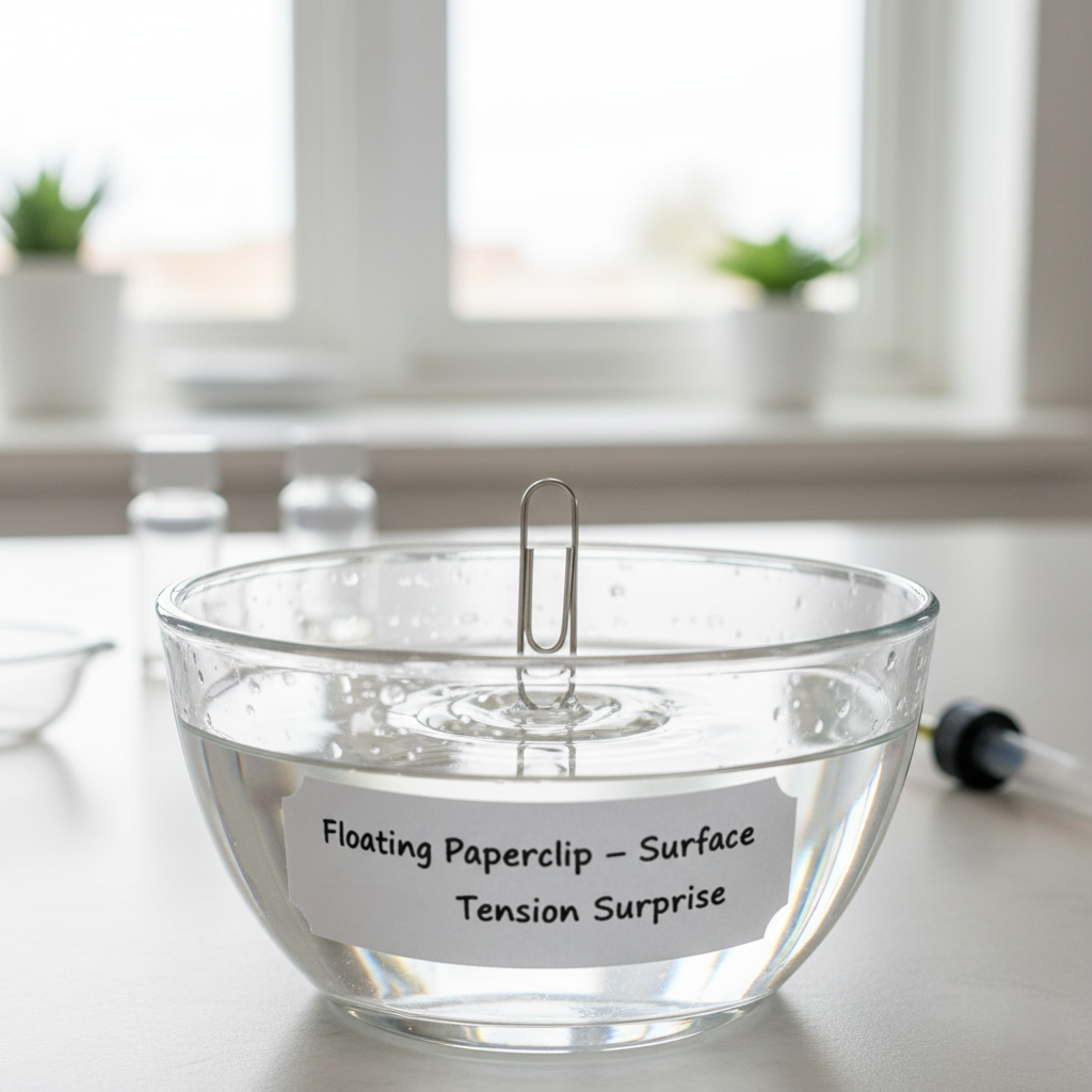 Floating Paperclip – Surface Tension Surprise